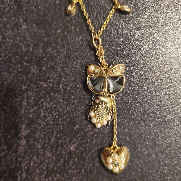 Swarovski Butterfly & Cross Long/ Double Layer Necklace - Picture 6 of 9